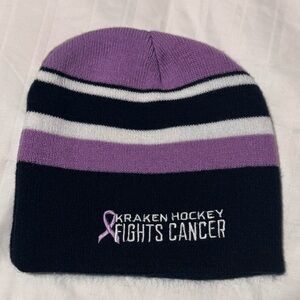 Seattle Kraken Hockey Fights Cancer Beanie One Size Virginia Mason Toque